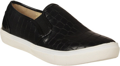 Flat n Heels Canvas Shoes For Women(Black)