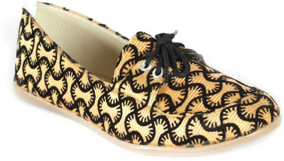 Indilego Sneakers For Women(Gold, Golden