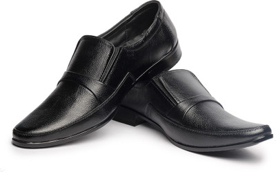 K2 Leather K2 Leather Formal Men Black Slip On Shoes For Men(Black