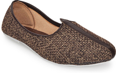 Retailxpert Brown Jute Punjabi Jutis For Men(Brown)