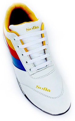 Batu Lee Action Sofia Running Shoes For Men(White, Yellow), White117