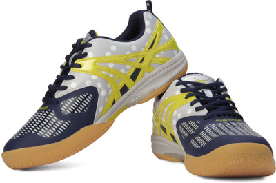 Balls Badminton Shoes For Men(Yellow, Navy, Navy silver