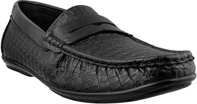 Mochi Awesome Loafers For Men(Black, 11;black