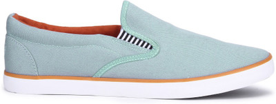 Flying Machine Canvas Canvas Loafers For Men(Blue