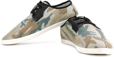 Globalite Militray Men Sneakers For Men(Grey, Military;brown