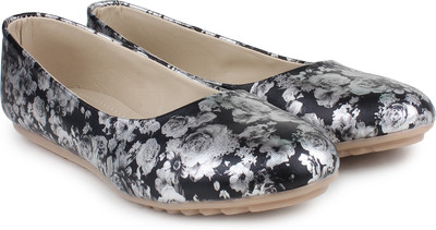 Shezone Bellies For Women(Black, Silver