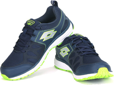 Lotto SANTIAGO II Running Shoes For Men(Navy, Yellow), Navy/lime