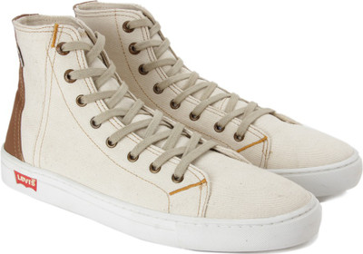 Levi's WHITE TAB Men Mid Ankle Sneakers For Men(White, Ankle/offwhite