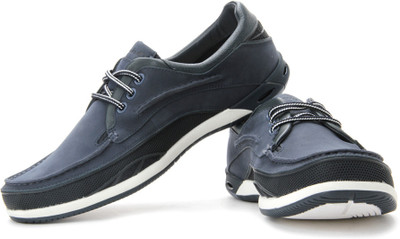 Clarks Orson Lace Men Genuine Leather Boat Shoes For Men(Navy