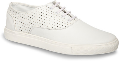 Shumael Mens White Casual Plimsolls Casuals For Men(White
