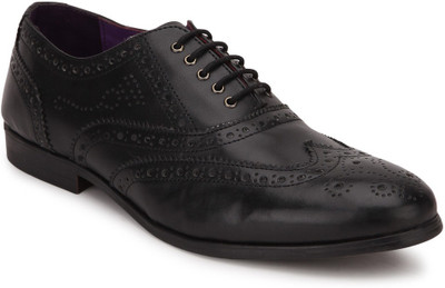 Knotty Derby Bryce Wing Cap Brogue Casual Shoes For Men(Black