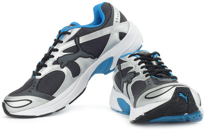 Puma Axis II Running Shoes For Men(Black, Silver, Blue, 01;black;puma silver;blue aster