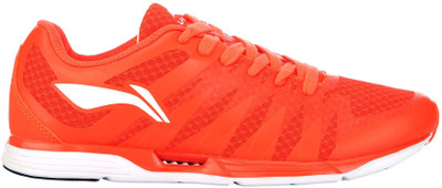 Li-Ning FLASH Running Shoes For Men(White, Neon peach/ white