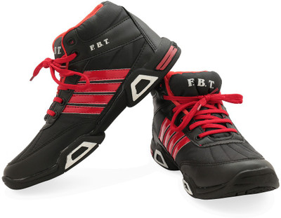 FBT Walking Shoes For Men(Black, Black-red