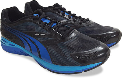 Puma Bioweb Speed Running Shoes For Men(Black, Black-fluo blue-victoria blue