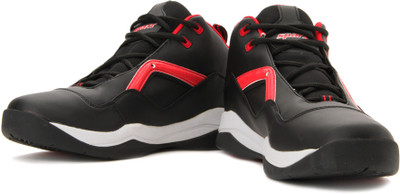 Sparx SM-BB01 Basketball Shoes For Men(Red, White, Black), Black red