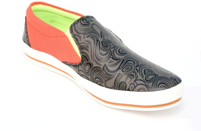 TheWhoop Orange Grey Mix Loafers For Men(Grey