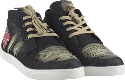 BJOS Canvas Shoes For Men(Black, Olive