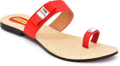 Indirang Women Red Flats
