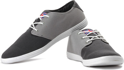 Lonsdale London Canvas Shoes For Men(Grey, Light grey