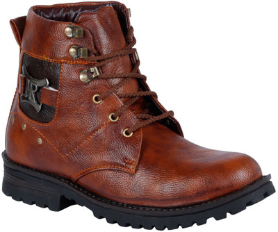 Knight Ace High Ankle Boots For Men(Tan