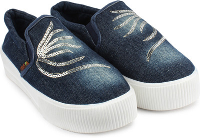 Do Bhai Mocassin For Women(Blue