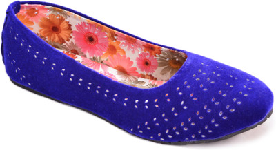 Myra Cutwork Bellies For Women(Blue)