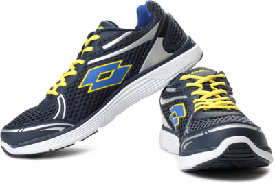Lotto New Orleans Running Shoes For Men(Silver, Blue, Yellow), Indian blue;yel