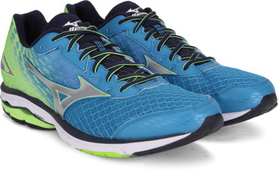 Mizuno WAVE RIDER 19 Running Shoes For Men(Blue, Green, Silver, Diva blue/silver/safety yellow
Mizuno WAVE RIDER 19 Running Shoes For Men(Blue, Green, Silver, Diva blue/silver/safety yellow