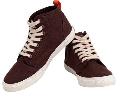 Sparx Awesome Brown Canvas Shoes For Men(Brown, White), Dark brown