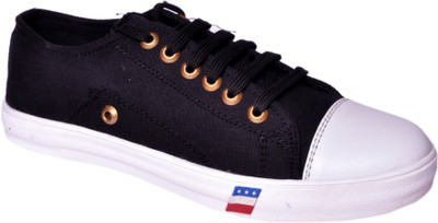 Glamour Canvas Shoes For Men(Black