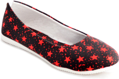 Myra Star Printed Bellies For Women(Red