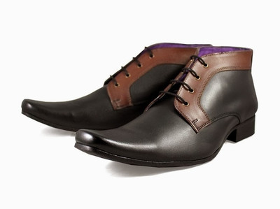 Knotty Derby Ronald Boot Lace Up Shoes For Men(Black)