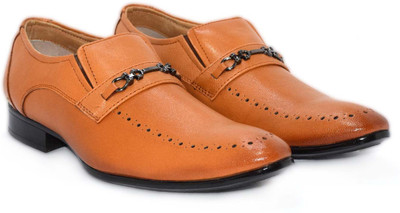 Alberto Calza Genuine Leather Buckled Slip On For Men(Tan
