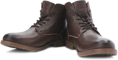 Levi's Men Ankle Length Boots For Men(Brown