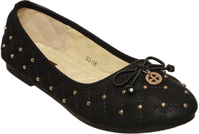 Flat n Heels Bellies For Women(Black)