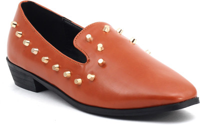 Shuberry Party Wear Shoes For Women(Tan