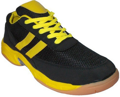 Port Black Howk Badminton Shoes For Men(Black)