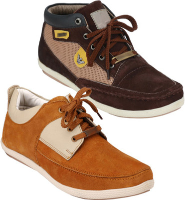 Rocozo Rz sneakers and Rz Casuals For Men(Brown