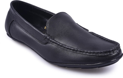 E-Lyte Leather loafer Boat Shoes For Men(Black