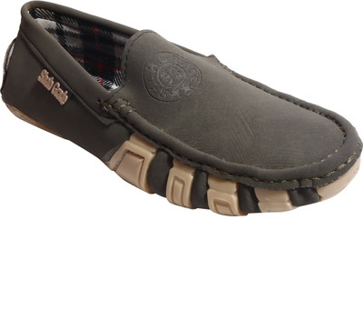 Smoky 101 MT Loafer Loafers For Men(Olive), Green & beige