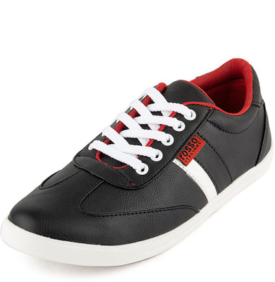 Rosso Italiano Sneakers Sneakers For Men(Black, Black with red