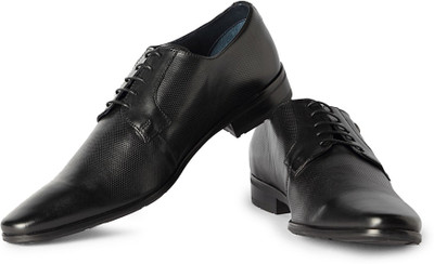 Louis Philippe Lace Up Shoes For Men(Black