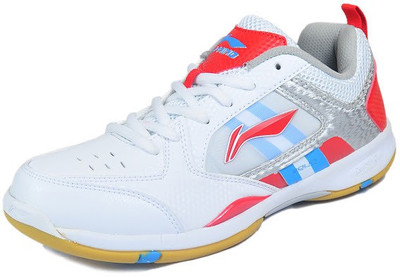 Li-Ning Star Icon-1 Badminton Shoes For Men(White), White;red