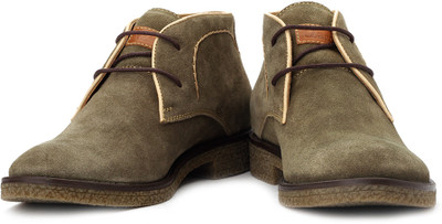 tZaro Oliver Corporate Casuals For Men(Olive