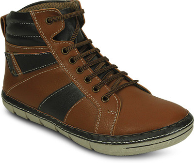 Get Glamr Trecking Lace Ups Boots For Men(Tan