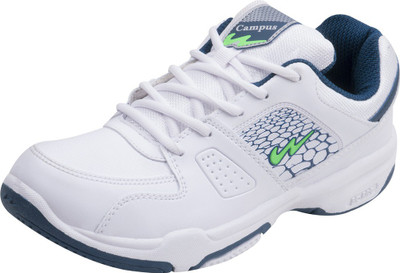 Campus Cyclone Running Shoes For Men(White), Green