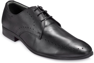 Teakwood Derby Lace Up For Men(Black