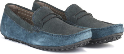 WROGN Genuine Leather Loafers For Men(Blue