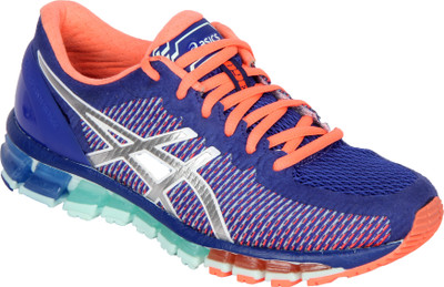 Asics Gel-Quantum 360 2 Women Running Shoes For Women(Blue, Blue::white::flash coral